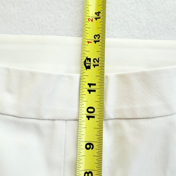 Spanx Women's Pull-on Stretch Boot Cut Back Mid Rise White Cropped Pants Size L - Picture 8 of 10